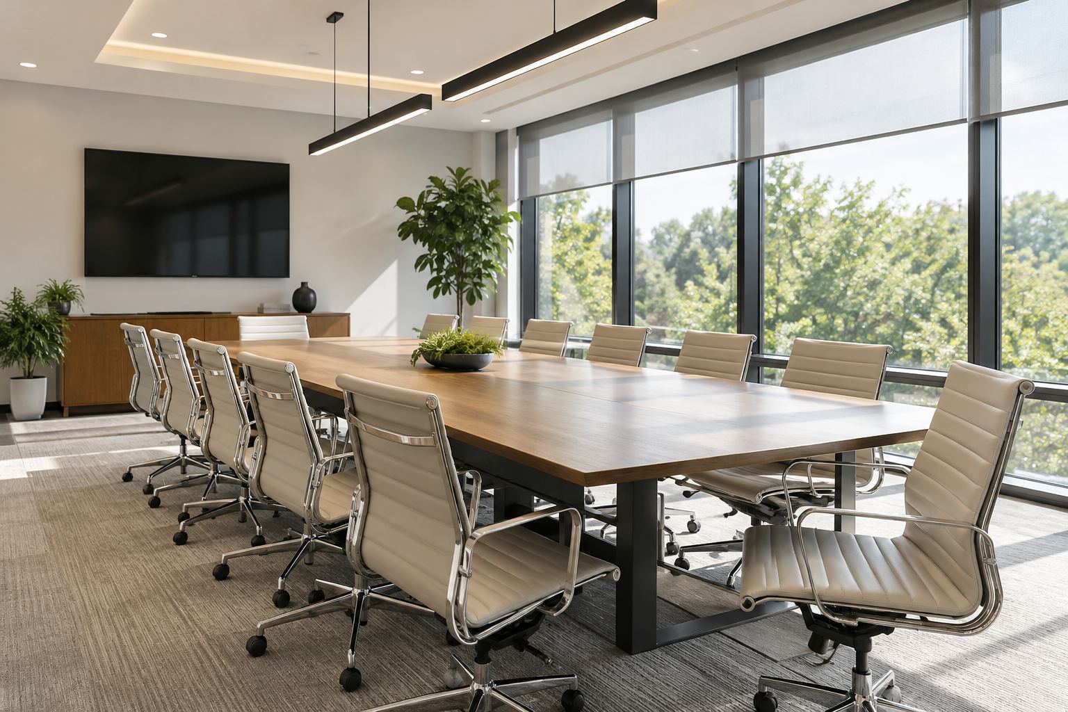 A conference room, illustrative